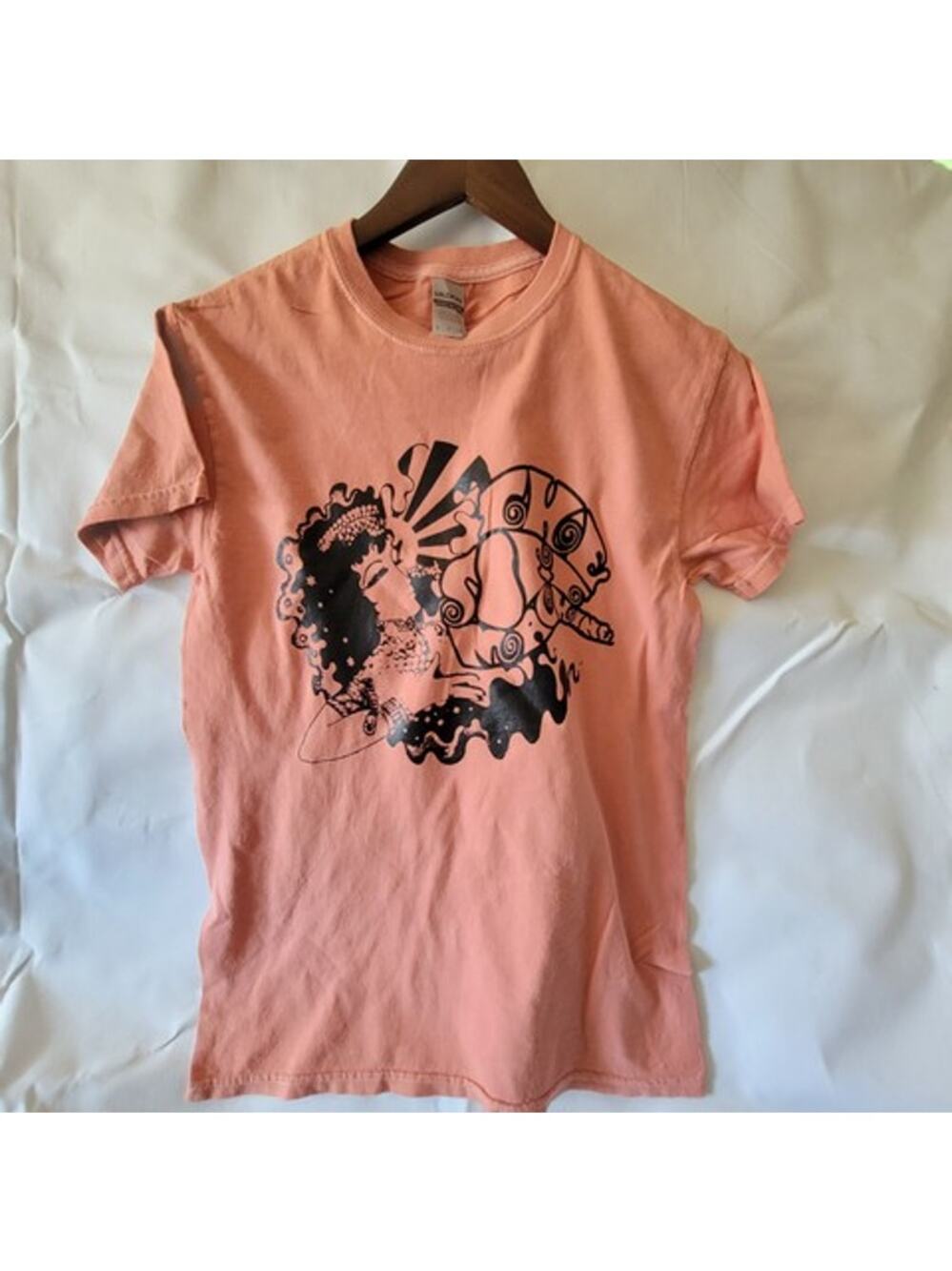 the Soft Machine band t shirt  size small salmon